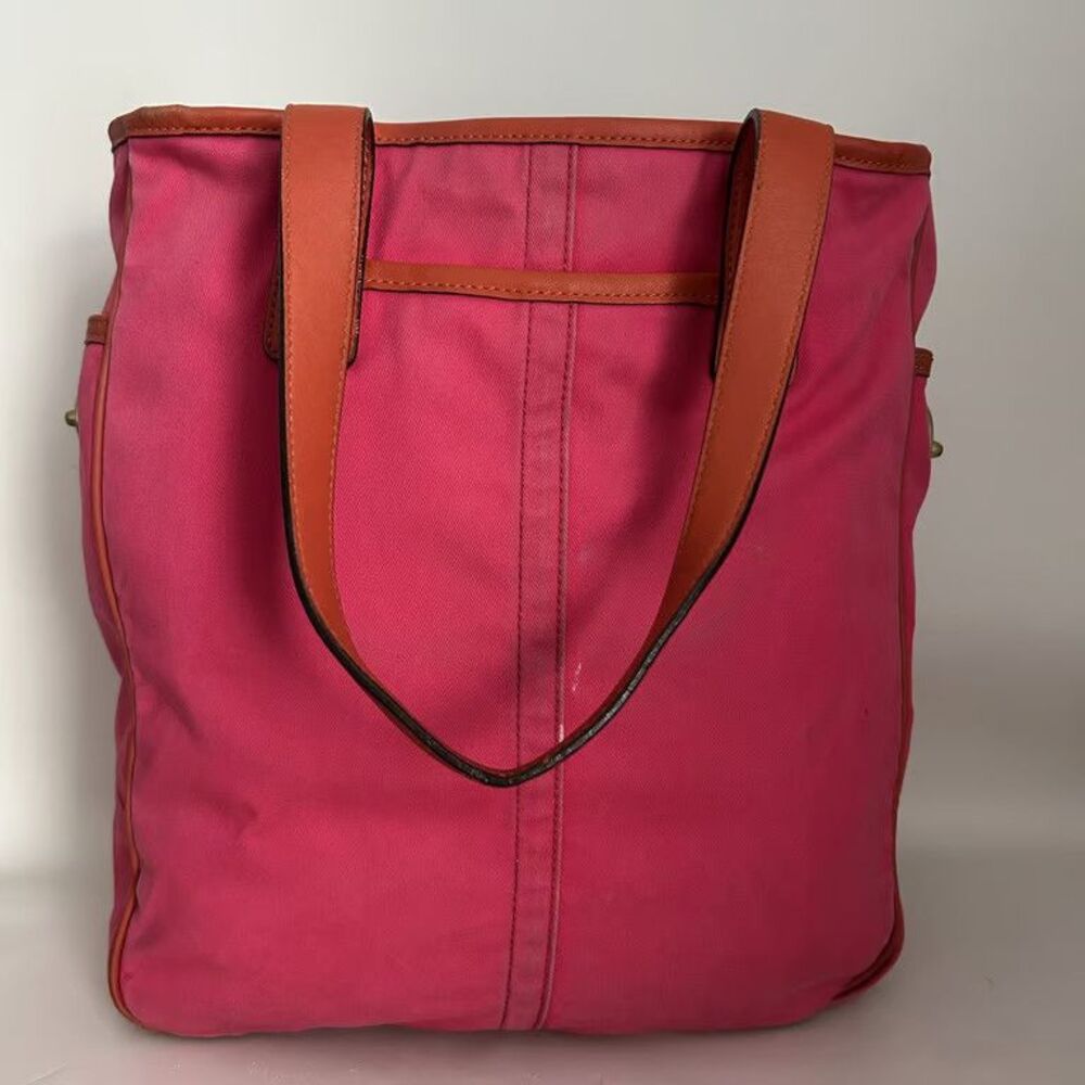 Coach 13379 Bonnie Cashin Tote Bag Pink Canvas Graphic Kisslock Madison Ave - Picture 8 of 14